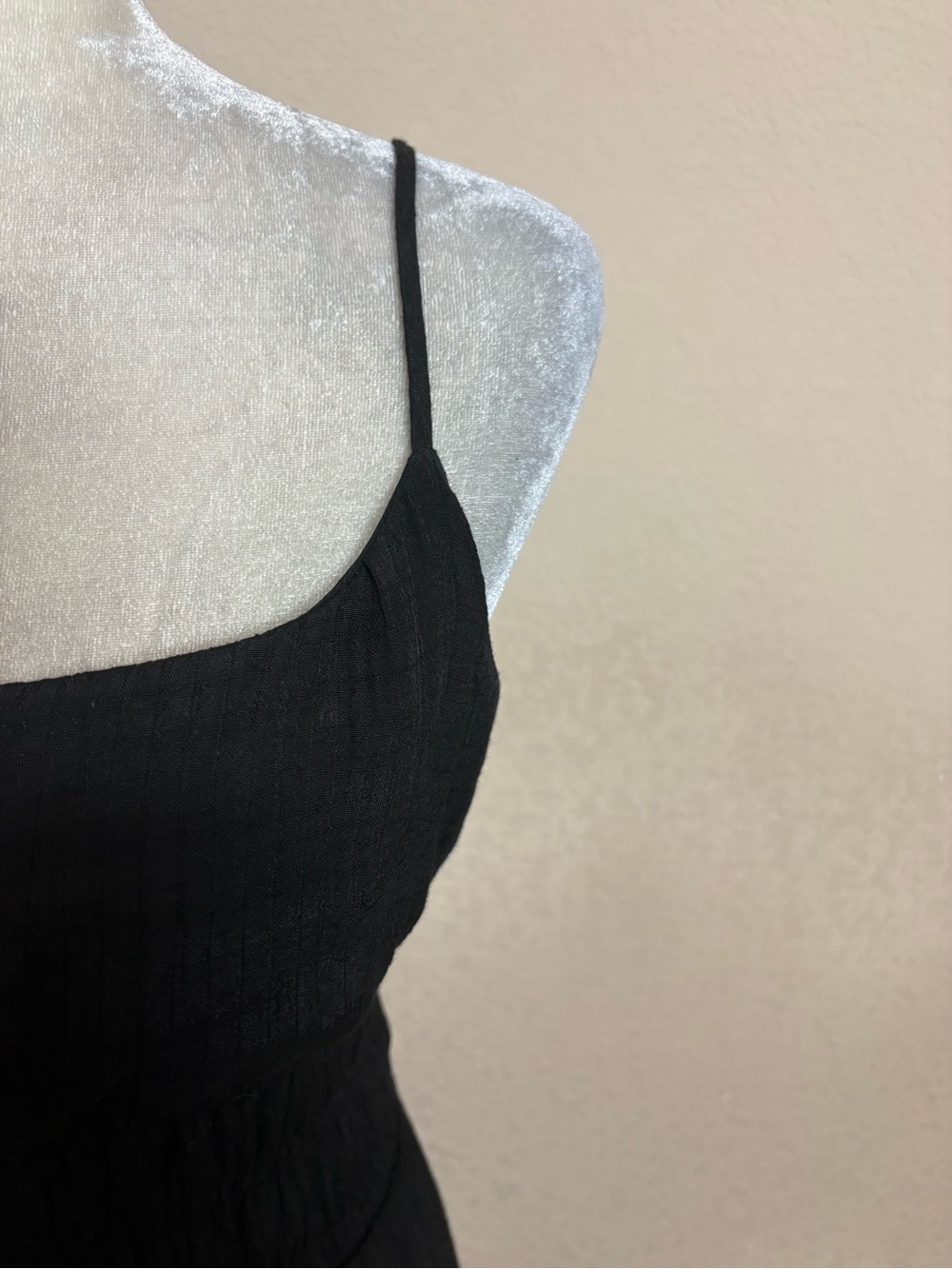 1. State Black Smocked Maxi Dress with Side Slit Smocked Waist Size Medium - Picture 5 of 12